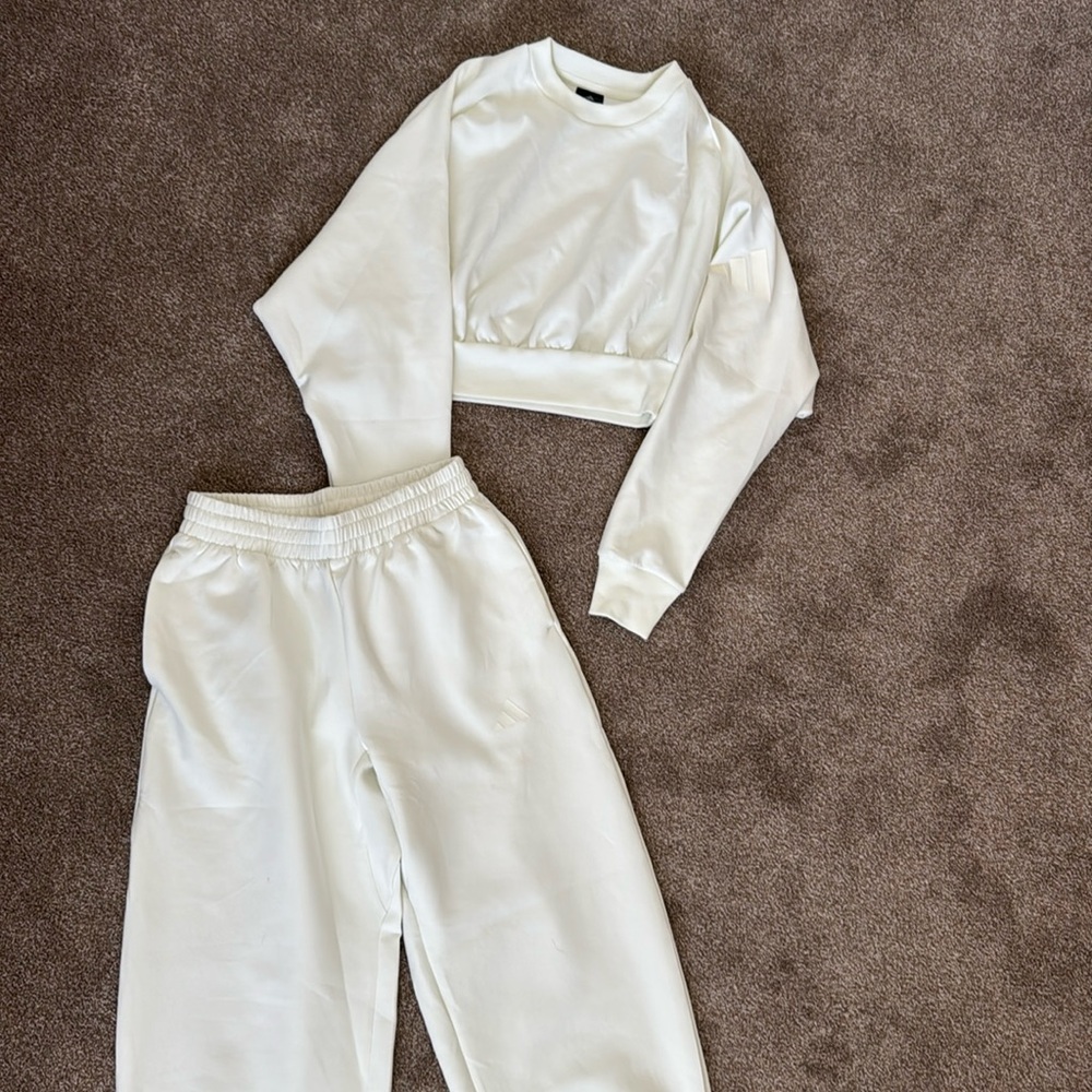 ADIDAS SOFT LUX LOOSE SWEATSHIRT AND PANTS SET